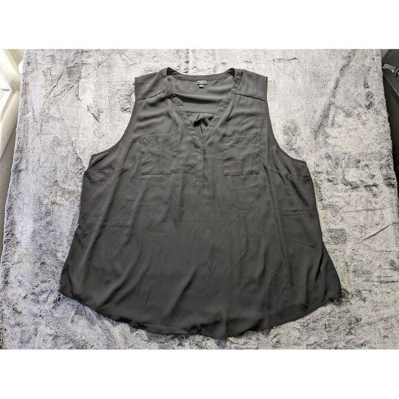 torrid Tops - Torrid Harper Sheer Tank Top Women's Plus Size 5 Black